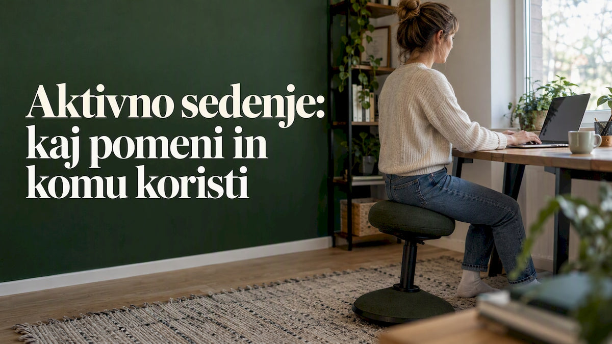 Oseba se nežno giblje med aktivnim sedenjem