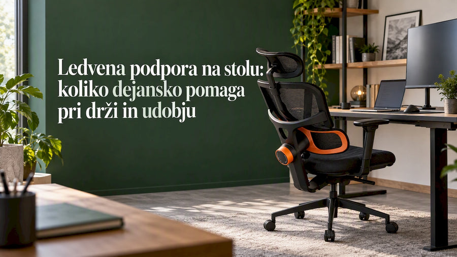Ergonomični stol z nastavljivo ledveno oporo