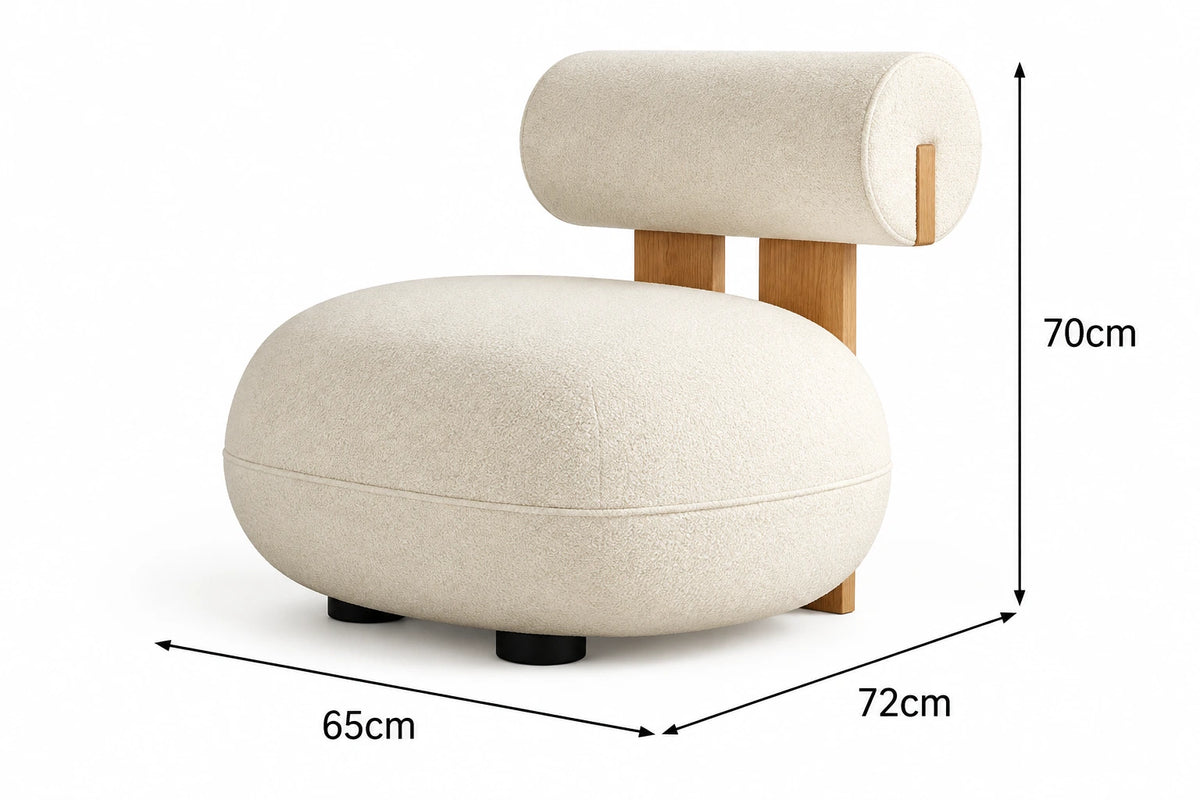 Mere bež fotelja Ergosed INTERIOR: širina 65 cm, globina 72 cm, višina 70 cm