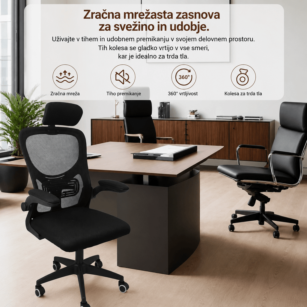 Ergosed Basic01 – Ergonomski Pisarniški Stol - Ergosed Ergonomska in Ortopedska oprema