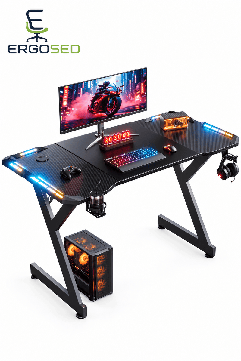 Ergosed ITGame – Ergonomischer Gaming-Tisch mit RGB-Beleuchtung