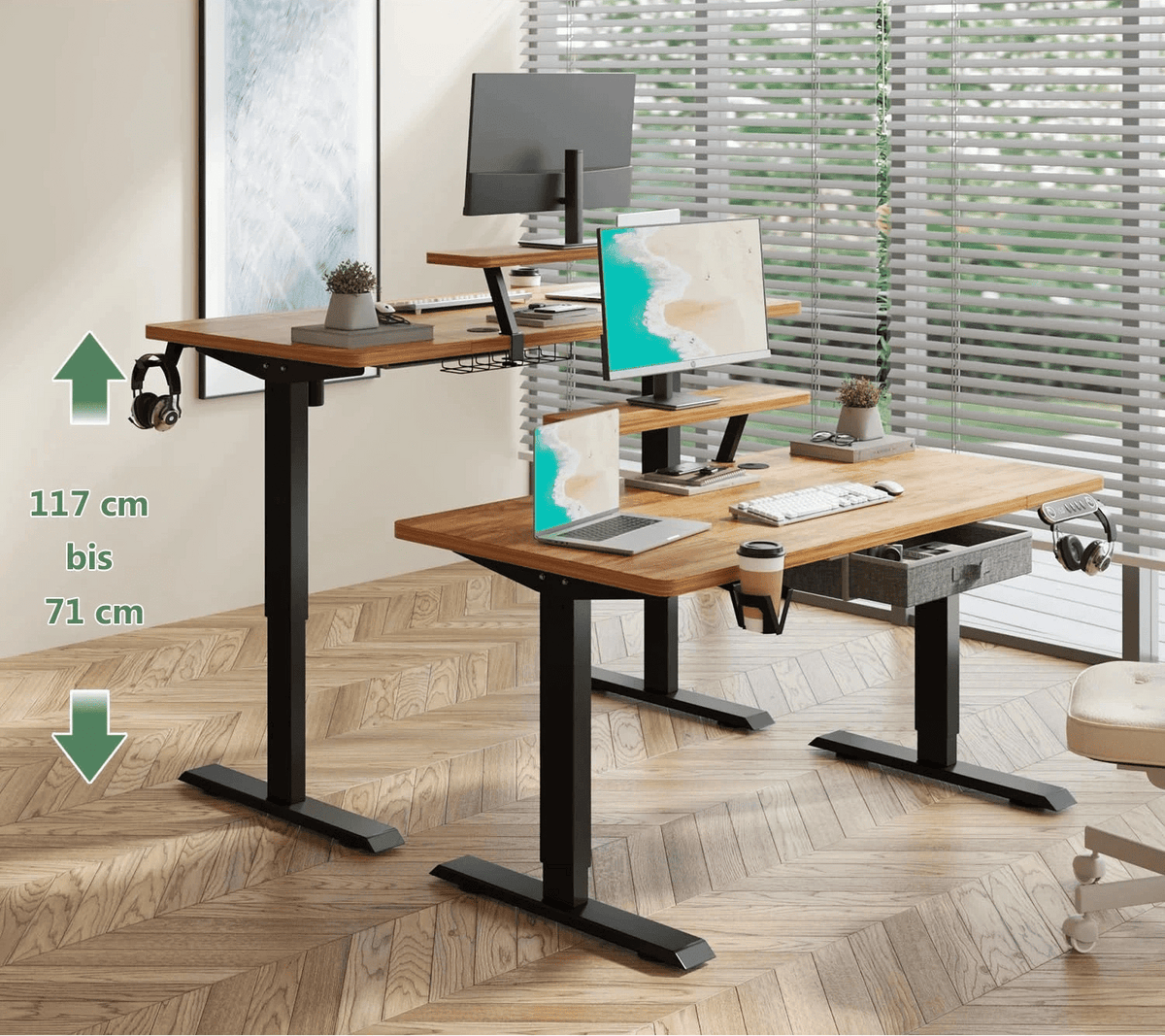 Ergosed Moderna01 - Električno nastavljiva pisalna miza - Ergosed Ergonomska in Ortopedska oprema