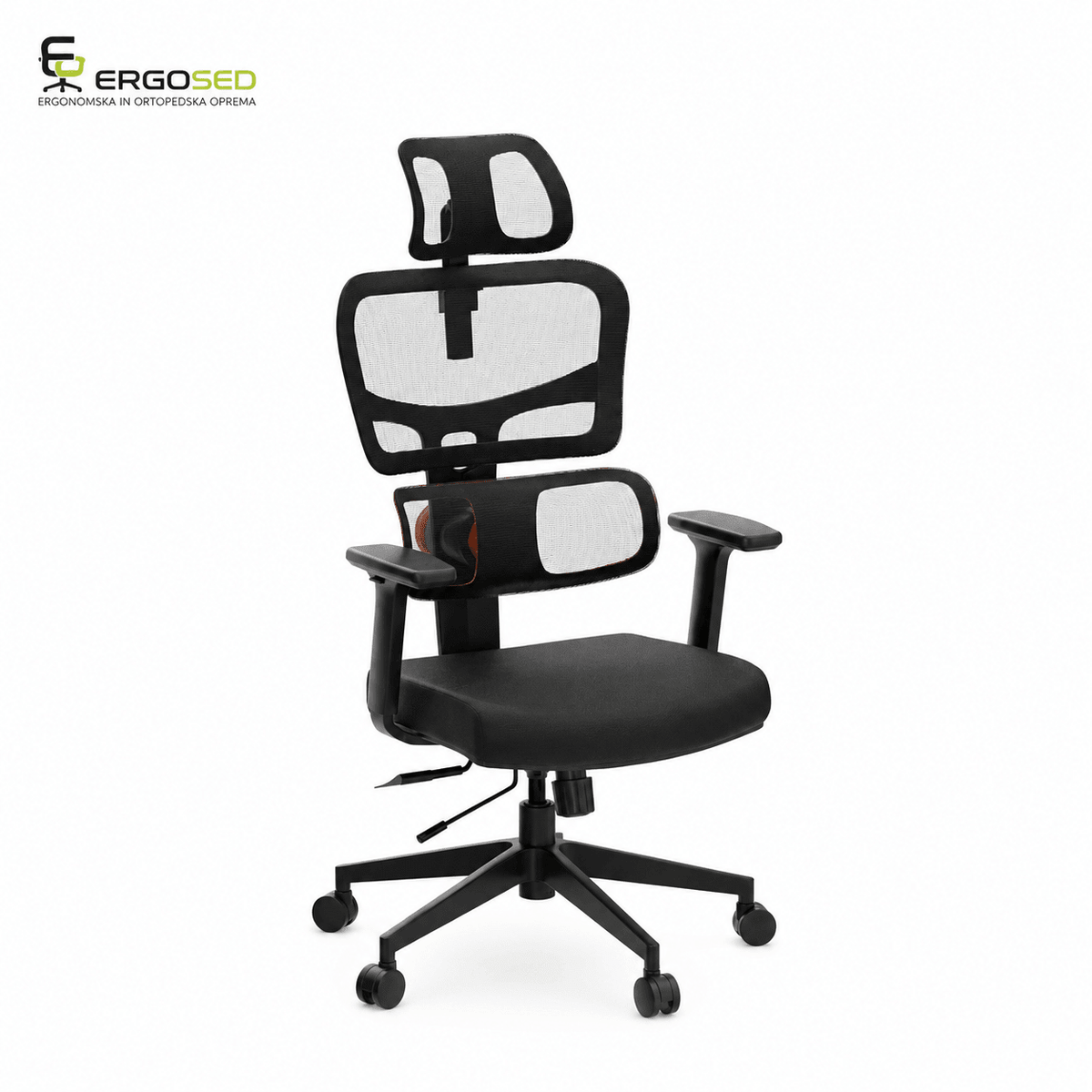 Ergosed NT001 – Ergonomski Stol z Ledveno Oporo - Ergosed Ergonomska in Ortopedska oprema