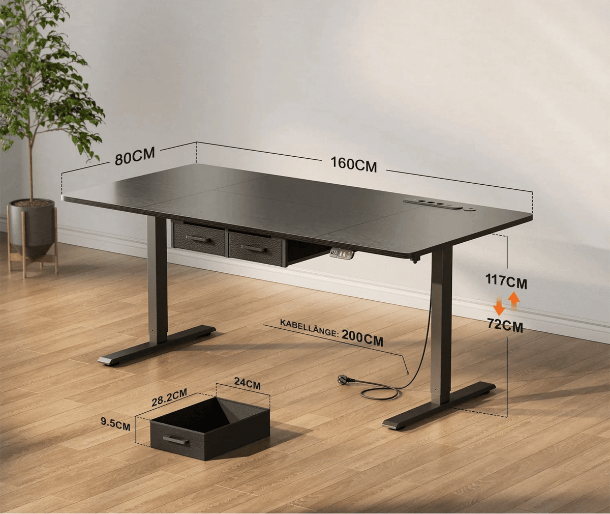 Ergosed Office – Električno Nastavljiva Miza - Ergosed Ergonomska in Ortopedska oprema