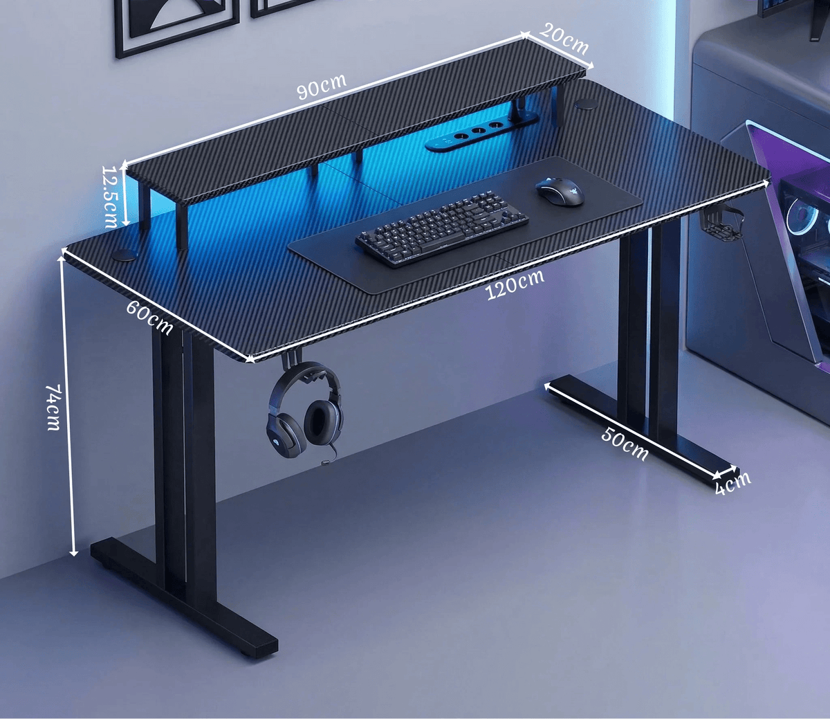 Ergosed VPGame – Gaming Miza z RGB Osvetlitvijo - Ergosed Ergonomska in Ortopedska oprema