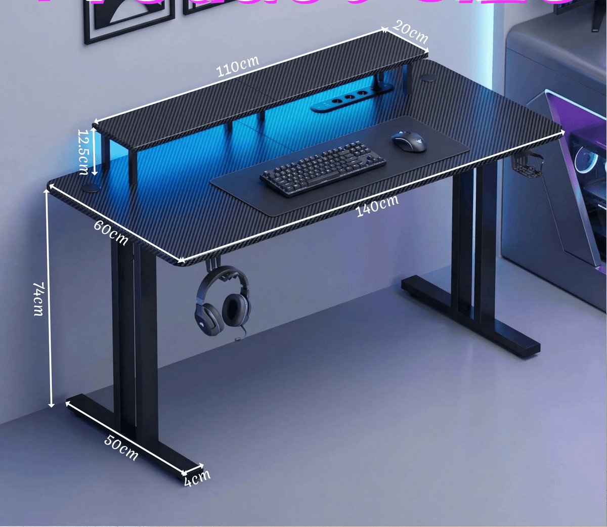 Ergosed VPGame – Gaming Miza z RGB Osvetlitvijo - Ergosed Ergonomska in Ortopedska oprema
