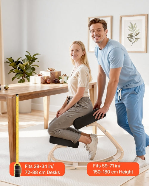 Ergonomski klečeči stol z lesenim okvirjem